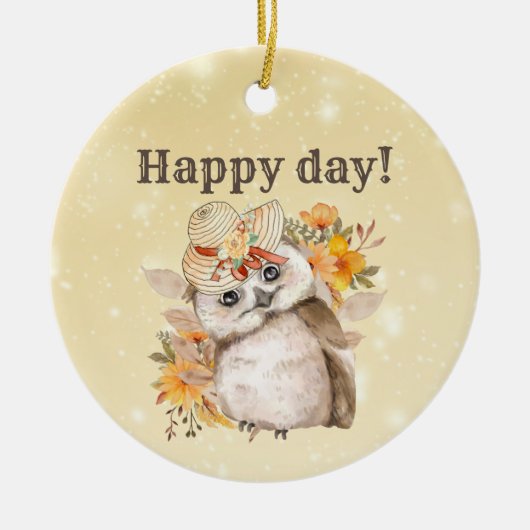 Décoration En Céramique Gratitude Thanksgiving Fall Farmhouse (Devant)