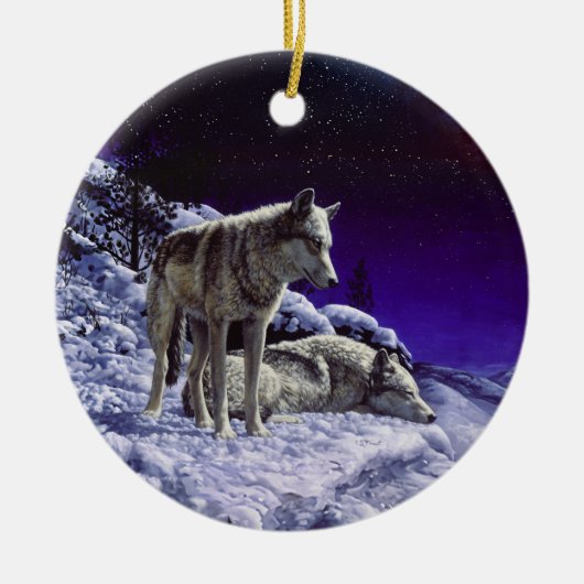 Décoration En Céramique Gray Wolves (Devant)