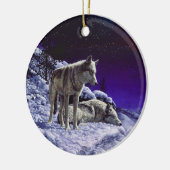 Décoration En Céramique Gray Wolves (Gauche)