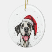 Décoration En Céramique Great Dane Dog Christmas Personalized (Gauche)