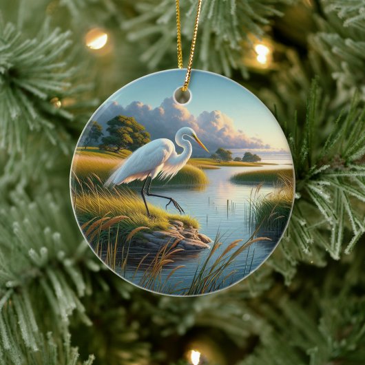 Décoration En Céramique Great Egret Keepsake