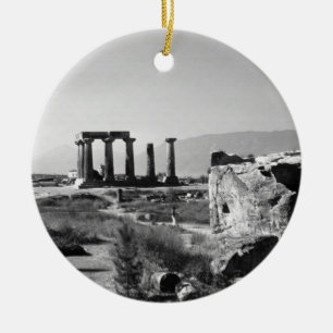 Décoration En Céramique Grèce vintage temple d'Apollon à Corinthe antique