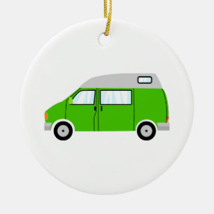 Décoration En Céramique Green Camper Van Haut de la meilleure liberté mob
