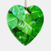 Décoration En Céramique Green feuille Palm Leaf feuillage tropical jungle (Droite)