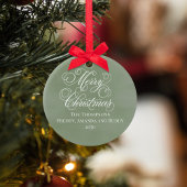 Décoration En Céramique Green Joyeux Noël Famille Photo personnalisée