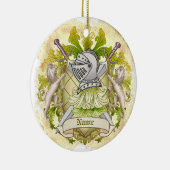 Décoration En Céramique Green Knight Family Crest Nom (Droite)