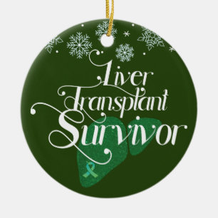 Décoration En Céramique Green Liver Transplant Survivant Fête Personnalisé