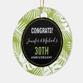 Décoration En Céramique Green Palm Feuille Rainforest Motif (Gauche)