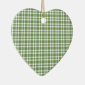 Décoration En Céramique Green White Plaid Pattern (Droite)