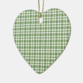 Décoration En Céramique Green White Plaid Pattern (Gauche)