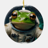 Décoration En Céramique Grenouille verte dans l'espace (Dos)