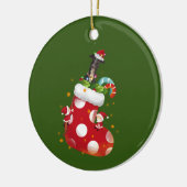 Décoration En Céramique Greyhound avec lumière Casquette Noël (Gauche)