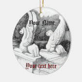 Décoration En Céramique Griffins sculpté crayon monochrome Art (Gauche)