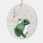 Décoration En Céramique Grosse grenouille Petit crapaud japonais 19e siècl (Gauche)