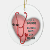Décoration En Céramique Grosse infirmière au coeur rouge (Gauche)