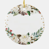 Décoration En Céramique Grossesse d'hiver Noël Floral (Dos)