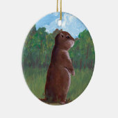 Décoration En Céramique Groundhog Ornament (Droite)