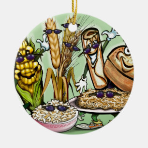 Décoration En Céramique Groupe alimentaire sur le pain