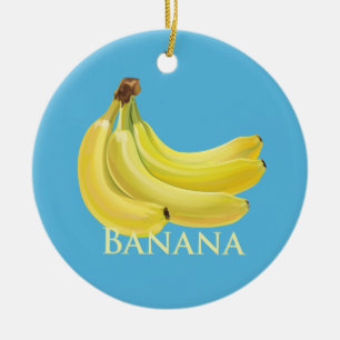 Décoration En Céramique Groupe de bananes