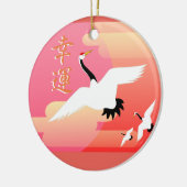 Décoration En Céramique Grues de bonne chance (Gauche)