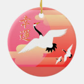 Décoration En Céramique Grues de bonne chance (Dos)