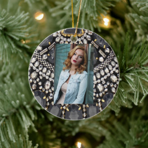 Décoration En Céramique grunge steampunk art déco noir argent bohème