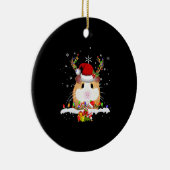 Décoration En Céramique Guinea Pig Christmas Reindeer Christmas Lights (Droite)