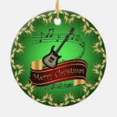 Décoration En Céramique Guitare électrique 02-Scroll-Joyeux Noël~ (Dos)