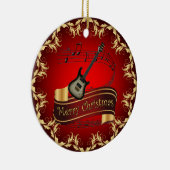 Décoration En Céramique Guitare électrique 02-Scroll-Joyeux Noël~ (Droite)