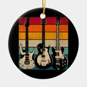 Décoration En Céramique Guitare rétro