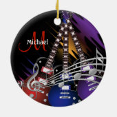 Décoration En Céramique Guitare rock électrique 🎸 conception musicale (Dos)