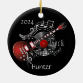 Décoration En Céramique Guitare rock 🎸- Rouge (Dos)