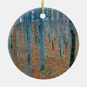 Décoration En Céramique Gustav Klimt Beech Tree Forest Grove