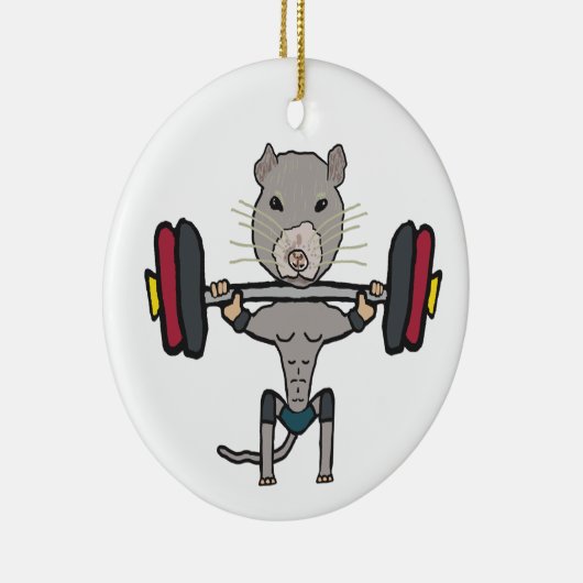 Décoration En Céramique Gym Rat Poids (Droite)