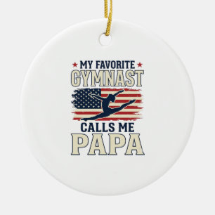 Décoration En Céramique Gymnaste préféré m'appelle Papa Patriotique Vintag