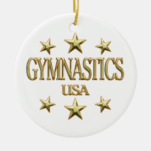 Décoration En Céramique Gymnastique des Etats-Unis