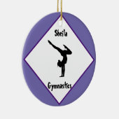 Décoration En Céramique Gymnastique violette Personnalisée (Droite)