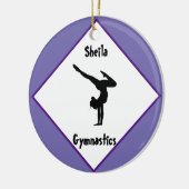 Décoration En Céramique Gymnastique violette Personnalisée (Gauche)