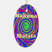 Décoration En Céramique Hakuna Matata - Conception de tourbillons aux coul (Droite)