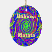 Décoration En Céramique Hakuna Matata - Conception de tourbillons aux coul (Droite)