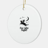 Décoration En Céramique Halloween Black Cat with Bat Wings Graphic Classic (Gauche)