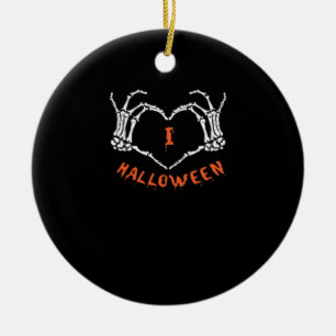 Décoration En Céramique Halloween de Slogan. Geste Cardiaque En Squelette