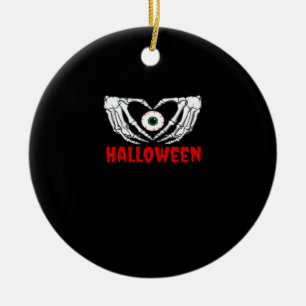 Décoration En Céramique Halloween des yeux - Squelette Mains Coeur