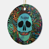 Décoration En Céramique Halloween Hippie Skull Thunder_cove (Gauche)