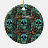 Décoration En Céramique Halloween Hippie Skull Thunder_cove (Dos)