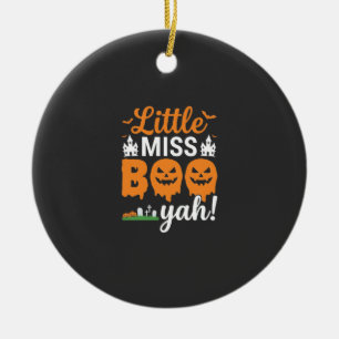 Décoration En Céramique Halloween Little Miss Boo Yah modèle de citrouille