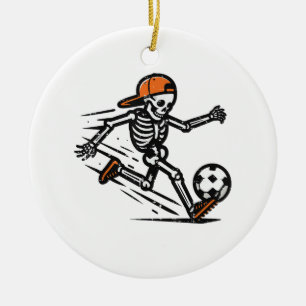 Décoration En Céramique Halloween Squelette Football Costume de football H
