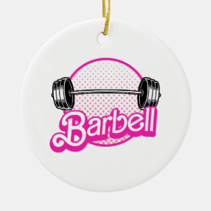 Décoration En Céramique Haltère - rose