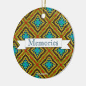 Décoration En Céramique HAMbyWG - Macrame olive, rouille et bleu (Gauche)