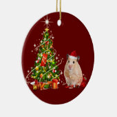 Décoration En Céramique Hamster Avec Scafés Casquettes Noël (Droite)